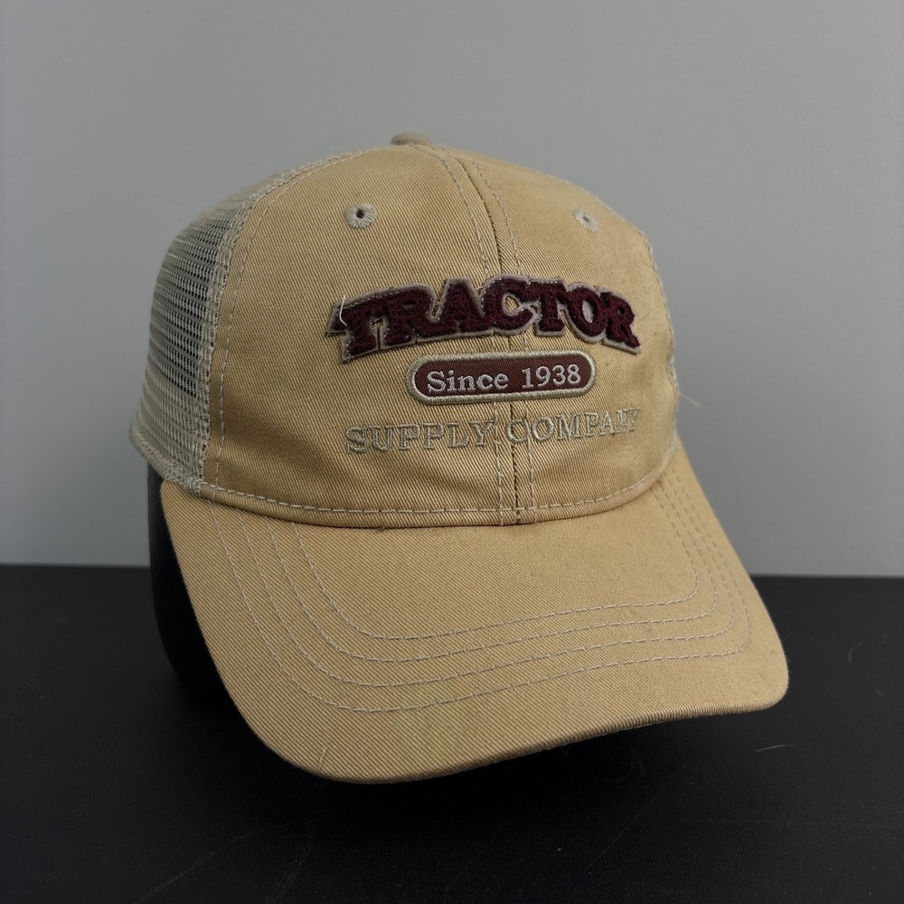 Tractor Supply Co Hat Farming Khaki Beige 1938 Cap Workwear Snapback Adjustable